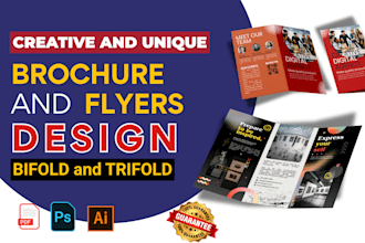 craft a clean sleek trifold bifold business flyers trifold brochure pamphlet