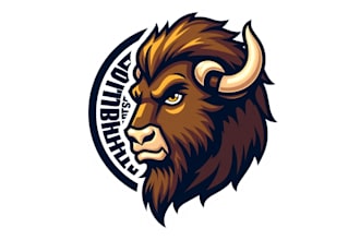 do make bison mascot logo in 12 hours