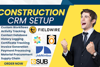 setup construction crm corecon heavyjob fieldwire cosmolex britetrade accubuild