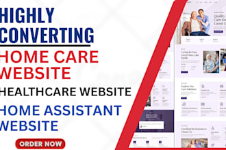design home care website health care home assistant website