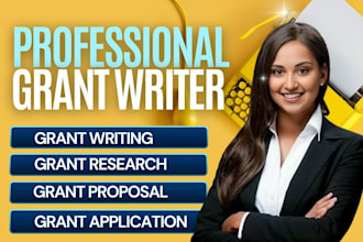 write a fundable grant proposal, research top grants, and apply for you