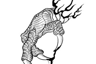 design custom blackwork tattoo art tailored to your idea