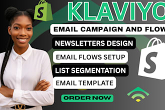 design klaviyo newsletters, email campaigns and automate email flows for shopify