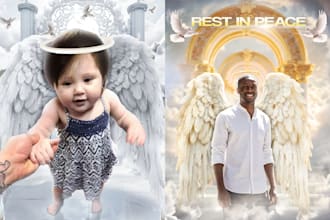create heavenly memorial edits of your loved one