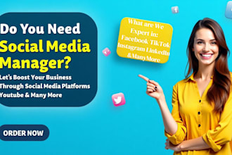 manage your social media accounts and create branded content for engagement