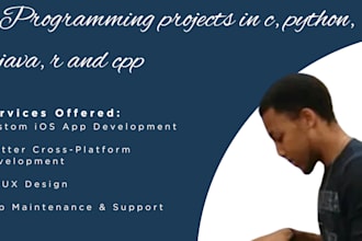 do programming projects in c, python, java, r, and cpp