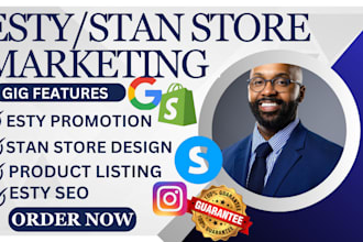 set up and design stan store, esty shop, landing page and instagram stan store