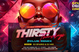 do a bold party, club, dj, sports and event flyer design