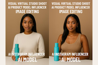 visual virtual studio shoot ai product model ai instagram ai influencer model