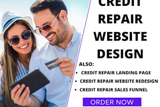 create top notch credit repair website, credit repair landing page