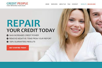 build squarespace credit repair website insurance accounting website investment