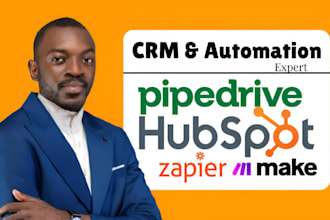 setup pipedrive CRM, hubspot CRM, automation workflow as CRM expert consultant