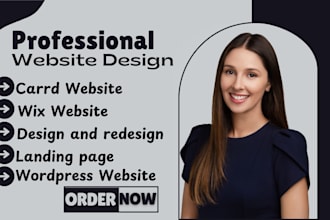do wix website design, carrd website redesign, wix landing page, carrd website