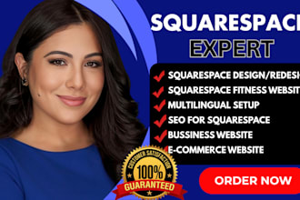 build squarespace fitness website, website design, develop,multilingual set up