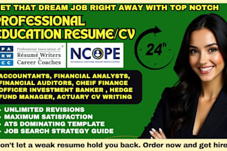 write finance resumes for accountant financial analyst investment banker actuary