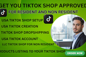 set up USA tiktok shop,manage tiktok shop for non resident tiktok ads