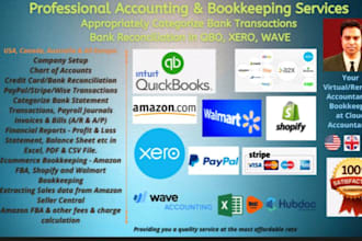 do bank statement reconciliation, paystubs and bookkeeping