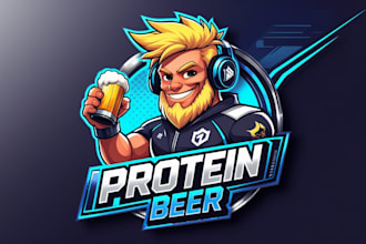 create amazing protein beer logo for you in just two days