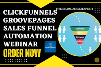 setup clickfunnels sales funnel automation webinar funnel groovepages website