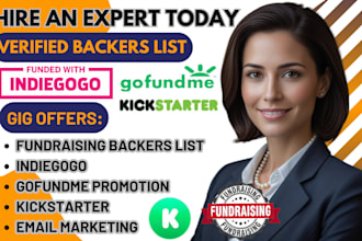 generate active crowdfunding backers list for kickstarter indiegogo gofundme