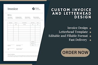 create editable letterhead digital invoice and online intake form templates