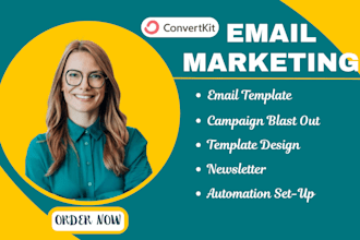 setup convertkit account, convertkit newsletter template design kit landing page
