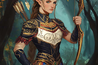 draw your fantasy character, rpg character or portrait