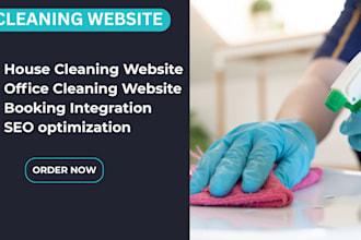 build cleaning business website for house, office cleaning service website
