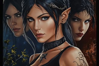 paint a realistic or fantasy portrait