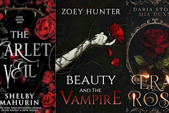 do dark romance book cover, horror, thriller and young adult book cover