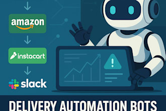 develop uber divers bot, amazon driver bot, instacart, spark driver, slack bot