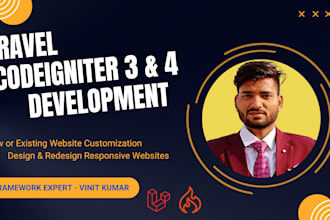 fix bug, upgrade or build new website in laravel codeigniter