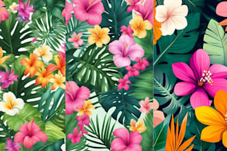 create floral tropical summer, floral, tropical pattern design for t shirt
