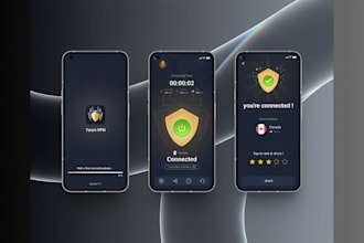 develop VPN app for android or ios with admin panel, admob, iap, full vps server