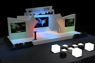 design realistic 3d stage, stadium, and event venue visuals