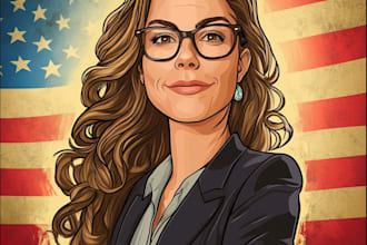 draw political caricature and cartoon