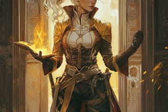 draw fantasy dnd art, monster character, game art, sheet, and dnd