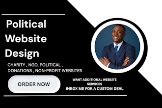 develop political campaign website, political landing page, political website