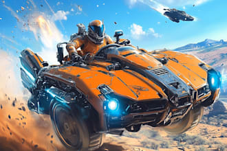 create scifi vehicle design and spaceship concept art
