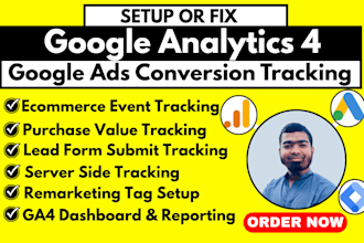 setup ga4 analytics google ads conversion tracking  ga4 server side ga4 report