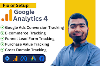 fix or setup google analytics ga4 ecommerce tracking conversion tracking