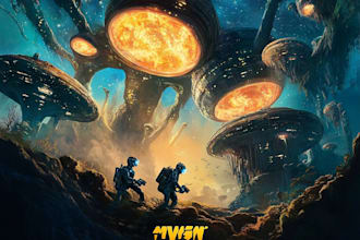 make sci fi illustration and sci fi art