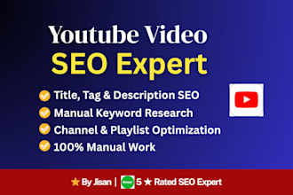 do complete youtube video SEO and rank your video organically