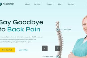 design chiropractor website, chiropractic, therapy website