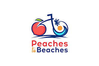 design modern peaches to beaches logo