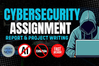 do cybersecurity assignment, project, report writing, vulnerability, cryptograpy