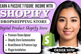 build shopify website, create shopify dropshipping store, shopify store design