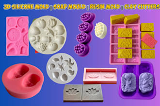 create 3d mold, chocolate molding design, 3d plastic mold print ready stl file