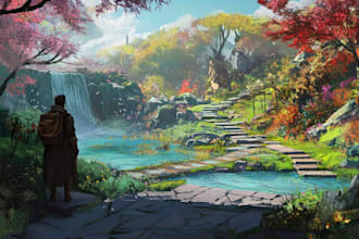 create a environment concept art landscape design