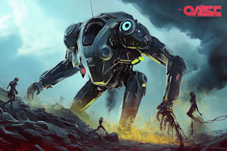 make a sci fi character illustration or sci fi character